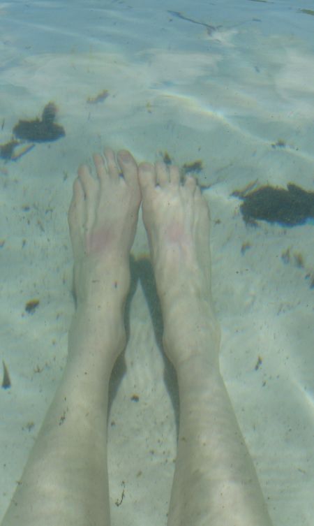 Swimming on Fraser Island
