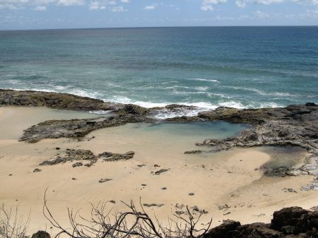 Swimming on Fraser Island