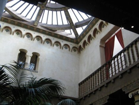 The architecture is Spanish-Moorish. 