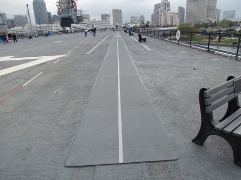 San Diego, California A plane attached to the launching mechanism