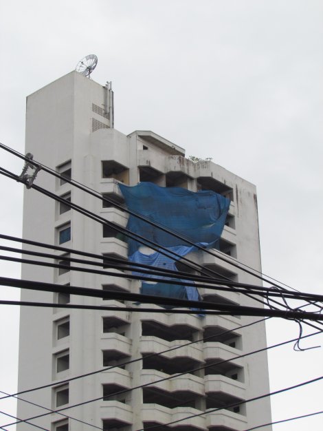 Riding in a Bangkok tuk tuk