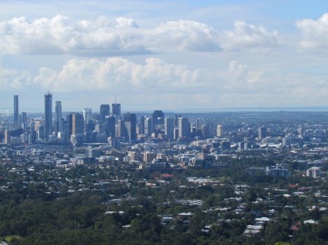 Brisbane seen from Mount Coot-Tha