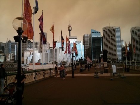 Pyrmont Bridge (demolishment of monorail is in progress)