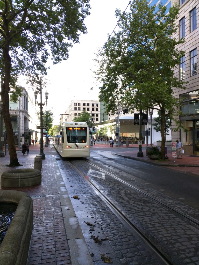 A tram in Portland