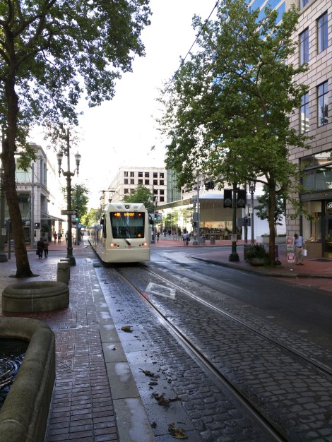A tram in Portland